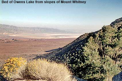  Owens Lake (dry) from slopes of Mount Whitney, CA, USA