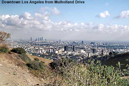 Downtown Los Angeles from Mulholland Drive, CA, USA