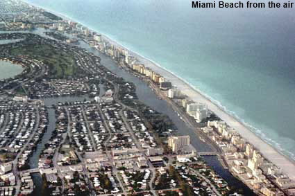 Miami Beach, FL, USA, from the air
