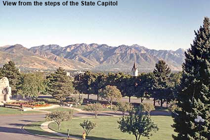  View from the steps of the State Capitol, Salt Lake City, UT, USA