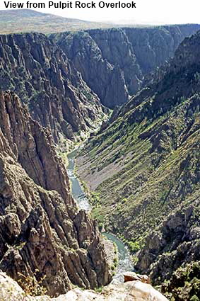  Black Canyon of the Gunnison from Pulpit Rock Overview, CO, USA