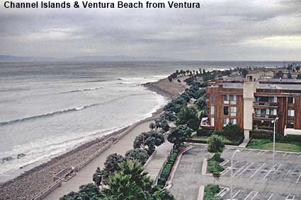 Channel Islands & Ventura Beach, from Ventura, CA, USA Channel Islands & Ventura Beach, from Ventura, CA, USA