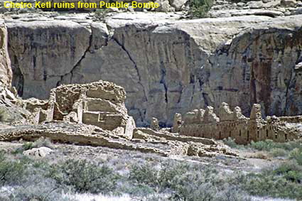 Chetro Ketl ruins from Pueblo Bonito, Chaco Canyon National Historic Site, NM, USA Chetro Ketl ruins from Pueblo Bonito, Chaco Canyon National Historic Site, NM, USA