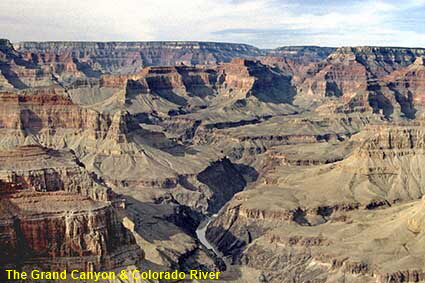 The Grand Canyon & Colorado River from south rim, AZ, USA