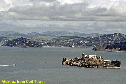  Alcatraz from Coit Tower, San Francisco, CA, USA