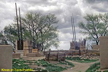  Kivas at Taos Pueblo, Taos, NM, USA