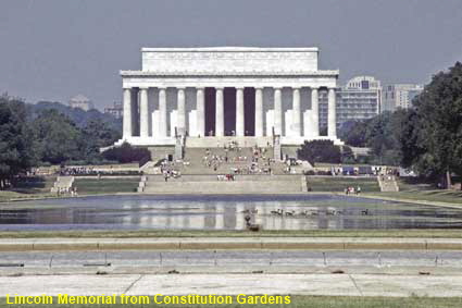  Lincoln Memorial from Constitution Gardens, Washington DC, USA