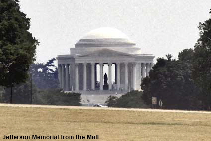  Jefferson Memorial from the Mall, Washington DC, USA
