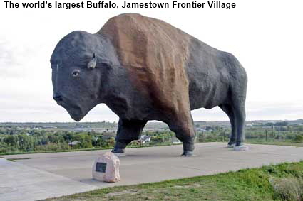 The world's largest Buffalo, Jamestown Frontier Village, ND, USA
