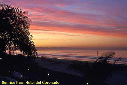 Sunrise from Hotel del Coronado, San Diego, CA, USA Sunrise from Hotel del Coronado, San Diego, CA, USA