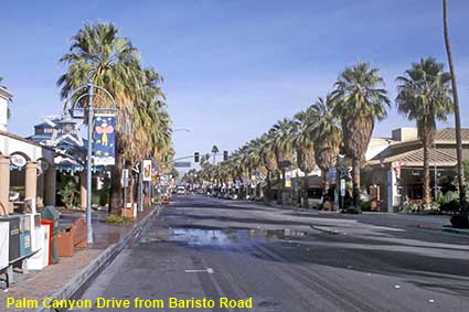Palm Canyon Drive from Baristo Road, Palm Springs, CA, USA Palm Canyon Drive from Baristo Road, Palm Springs, CA, USA