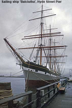  Sailing ship 'Balclutha', Hyde Street Pier, San Francisco, CA, USA
