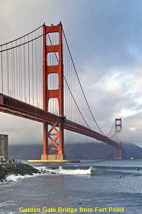  Golden Gate Bridge from Fort Point, San Francisco, CA, USA