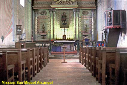 Interior of Mission San Miguel, San Miguel, CA, USA