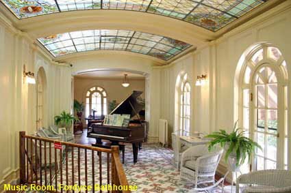 Music Room, Fordyce Bathhouse, Hot Springs, AR, USA