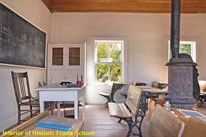  Interior of Historic Fruita School, Capitol Reef National Park, UT, USA