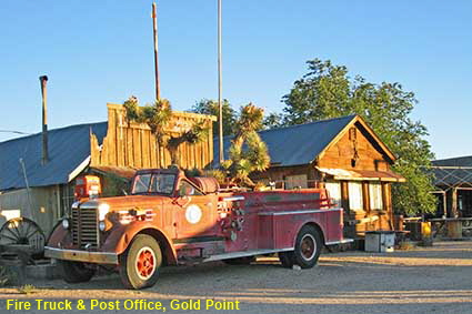 Fire Truck & Post Office, Gold Point, NV, USA Fire Truck & Post Office, Gold Point, NV, USA