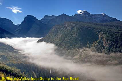  McDonald Valley from Going-to-the-Sun Road, Glacier National Park, MT, USA