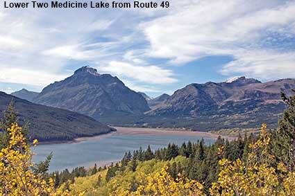  Lower Two Medicine Lake, Glacier National Park from Route 49, MT, USA