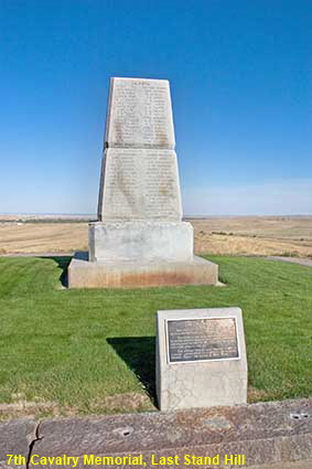 7th Cavalry Memorial, Last Stand Hill, Little Bighorn Battlefield, MT, USA 7th Cavalry Memorial, Last Stand Hill, Little Bighorn Battlefield, MT, USA
