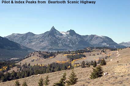  Pilot & Index Peaks from Clarks Fork Overlook, Beartooth Scenic Highway, WY, USA