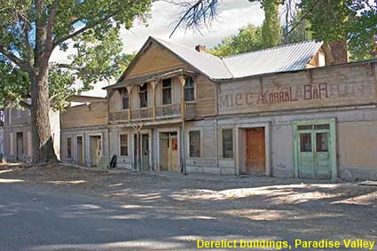 Derelict buildings, Paradise Valley, NV, USA Derelict buildings, Paradise Valley, NV, USA