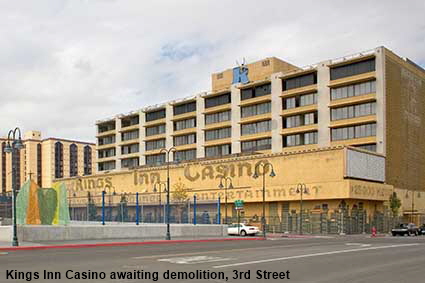 Kings Inn Casino awaiting demolition, 3rd Street, Reno, NV, USA Kings Inn Casino awaiting demolition, 3rd Street, Reno, NV, USA
