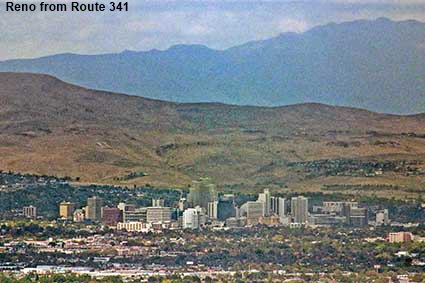 Reno from Route 341, NV, USA Reno from Route 341, NV, USA