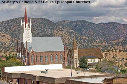 St Mary's Catholic & St Paul's Episcopal Churches, Virginia City, NV, USA St Mary's Catholic & St Paul's Episcopal Churches, Virginia City, NV, USA