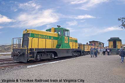 Virginia & Truckee Railroad train at Virginia City, NV, USA Virginia & Truckee Railroad train at Virginia City, NV, USA