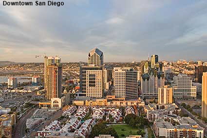 Downtown San Diego from Manchester Grand Hyatt, CA, USA