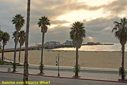 Sunrise over Stearns Wharf, Santa Barbara, CA, USA