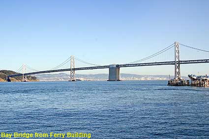 Bay Bridge from Ferry Building, San Francisco, CA, USA