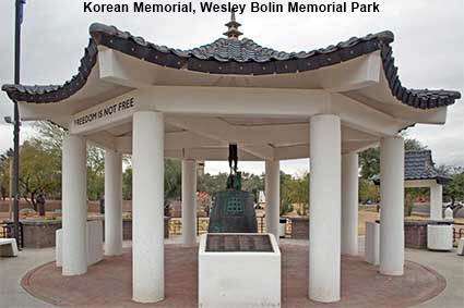 Korean Memorial, Wesley Bolin Memorial Park, Phoenix, AZ, USA Korean Memorial, Wesley Bolin Memorial Park, Phoenix, AZ, USA