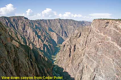  View down canyon from Cedar Point, Black Canyon of the Gunnison NP, CO, USA