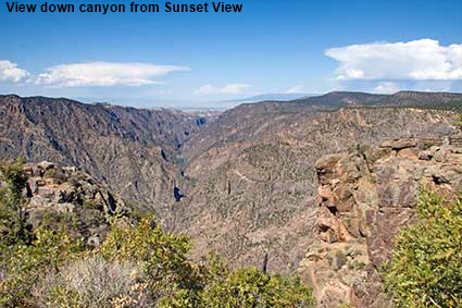  View down canyon from Sunset View, Black Canyon of the Gunnison NP, CO, USA