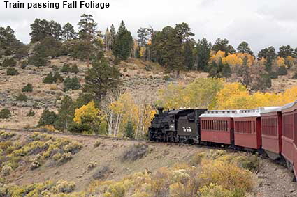 Fall foliage and train, Cumbres & Toltec Railroad, NM, USA Fall foliage and train, Cumbres & Toltec Railroad, NM, USA