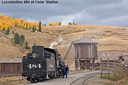 Locomotive 484 at Osier Station, Cumbres & Toltec Railroad, CO, USA Locomotive 484 at Osier Station, Cumbres & Toltec Railroad, CO, USA
