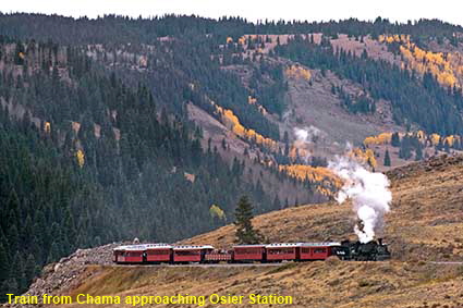  Train from Chama approaching Osier Station, Cumbres & Toltec Railroad, CO, USA