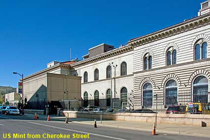  US Mint from Cherokee Street, Denver, CO, USA