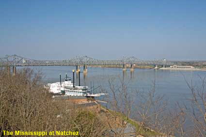 The Mississippi at Natchez, Mississippi, USA
