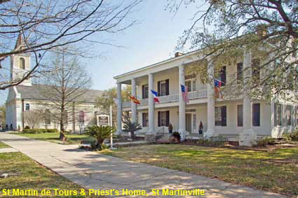 St Martin de Tours & Priest's Home, St Martinville, LA, USA