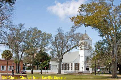 Old Christ Church (1832) from Seville Square, Pensacola, FL, USA Old Christ Church (1832) from Seville Square, Pensacola, FL, USA