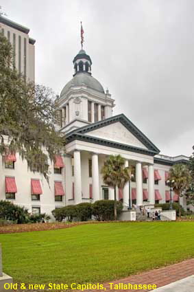  Old State Capitol with new Capitol, Tallahassee, FL, USA