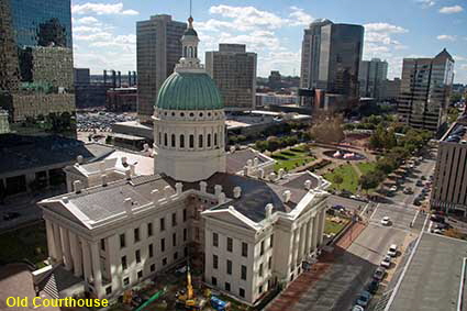 Old Courthouse from Hyatt Regency, St Louis, MO, USA