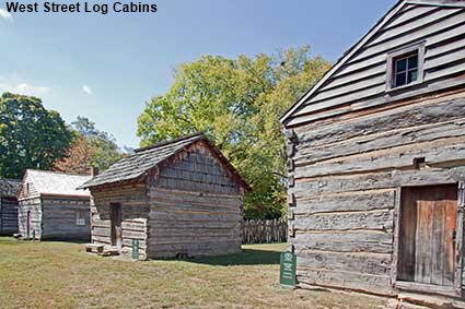 West Street Log Cabins, New Harmony, IN, USA