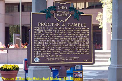 Proctor & Gamble Historical Marker, 5th Street, Cincinnatti, OH, USA
