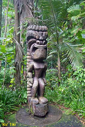 'Ku' Tiki, Hawaii Tropical Botanical Garden, Hawaii , HI, USA 'Ku' Tiki, Hawaii Tropical Botanical Garden, Hawaii , HI, USA