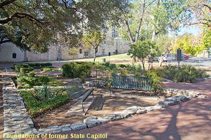 Foundations of former State Capitol, Congress Avenue at 11th, Austin, TX, USA
