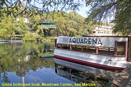 Glass bottomed boat, Meadows Center, San Marcos, TX, USA Glass bottomed boat, Meadows Center, San Marcos, TX, USA